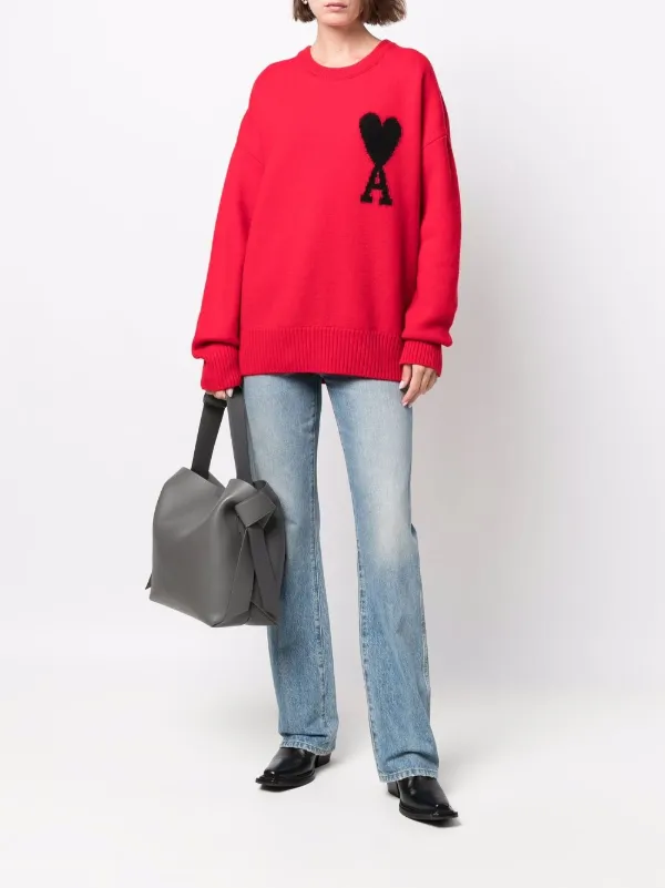 アミパリス AMI PARIS レディース 長袖ニット セーター RED AMI