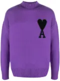 AMI Paris Ami de Coeur roll-neck jumper - Purple