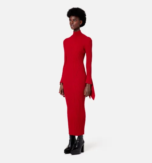 Ribbed Dress - AMI PARIS OFFICIAL