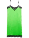 AMI Paris lace-trim slip dress - Green