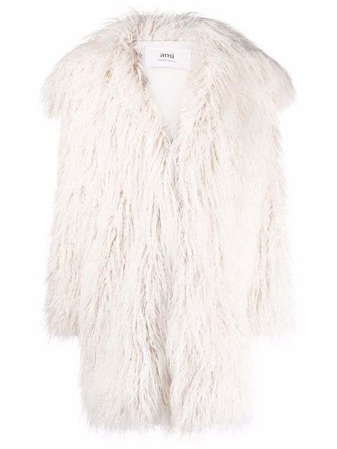 AMI Paris Oversized-Mantel aus Faux Fur
