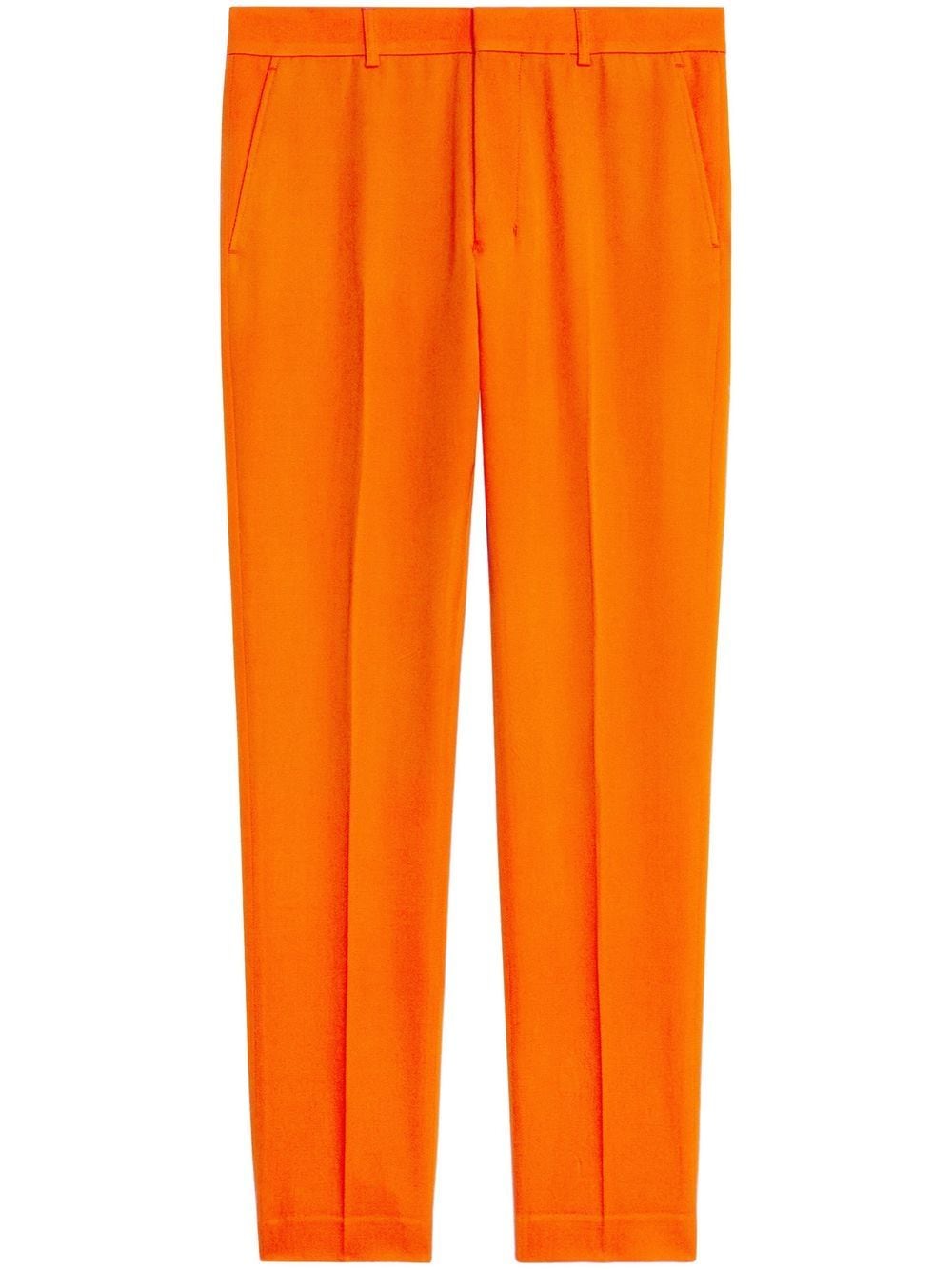 Ami Alexandre Mattiussi Slim-fit Tailored Trousers In Orange