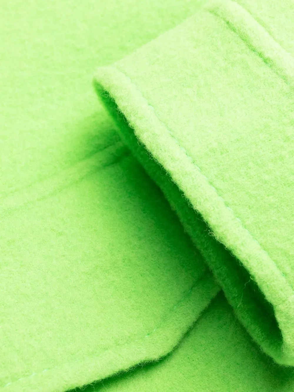 AMI Paris Fleece Shirt Jacket Green FARFETCH UK