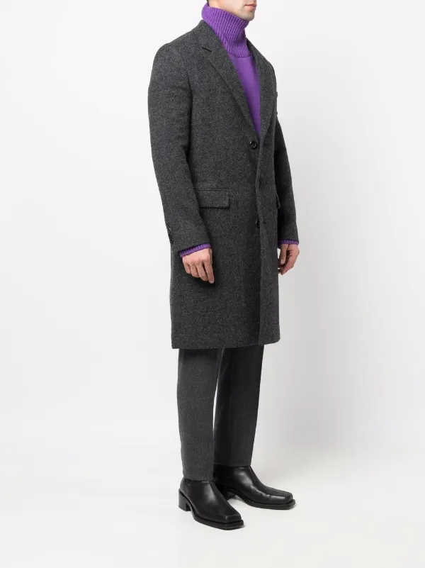 チェスターコート AMI PARIS WOOL SINGLE-BREASTED COAT AMI Paris single-breasted Wool Coat | Grey | FARFETCH