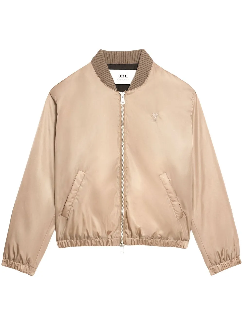 

AMI Paris Ami de Coeur bomber jacket - Neutrals