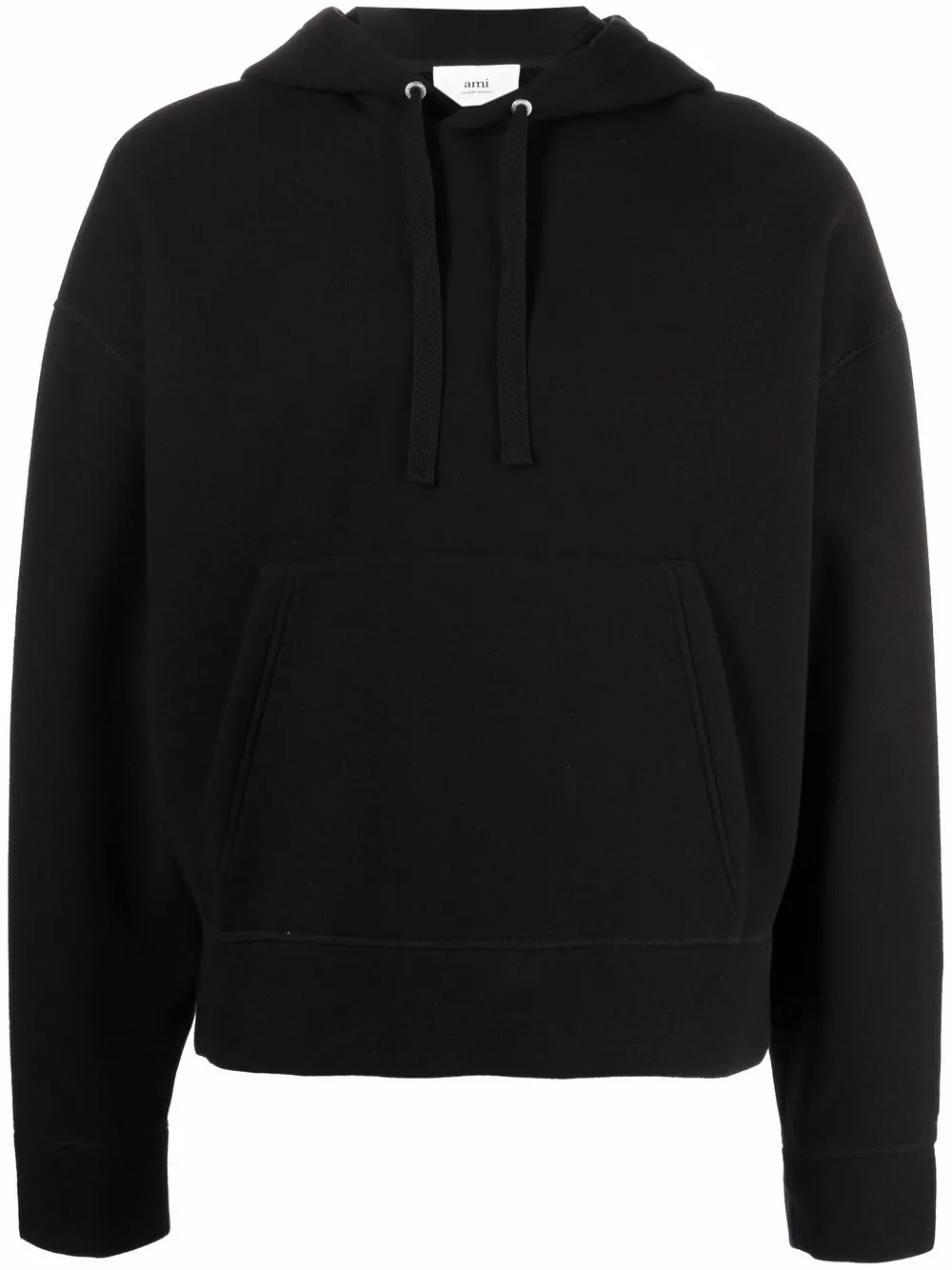 

AMI Paris hoodie hombros caídos - Negro