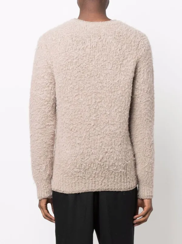 AMI Paris long-sleeved crew-neck Jumper | Neutrals | FARFETCH CA