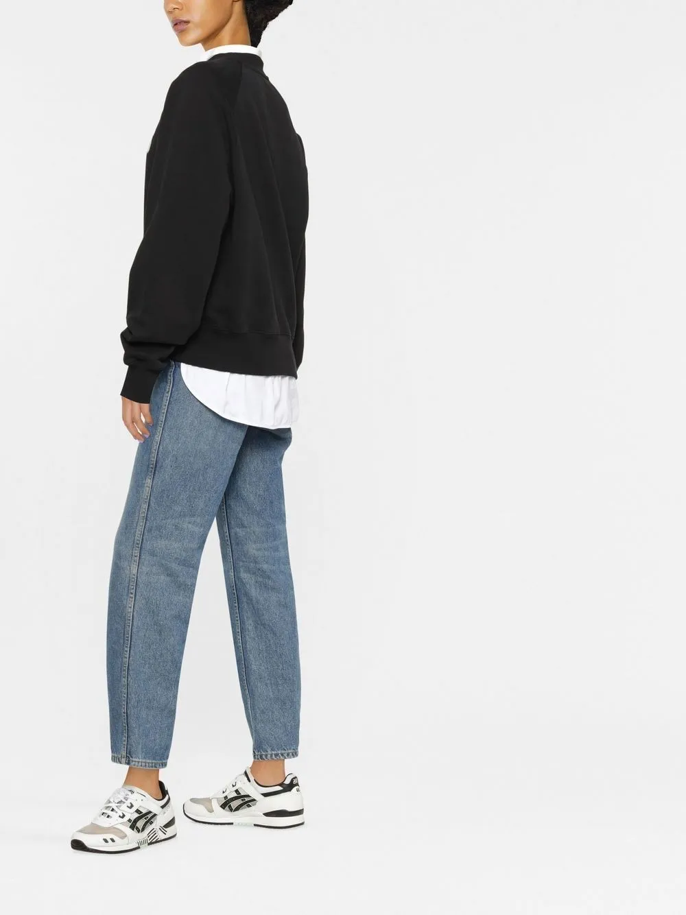  Ami Paris Sweatshirt Aus Bio Baumwolle   Schwarz 