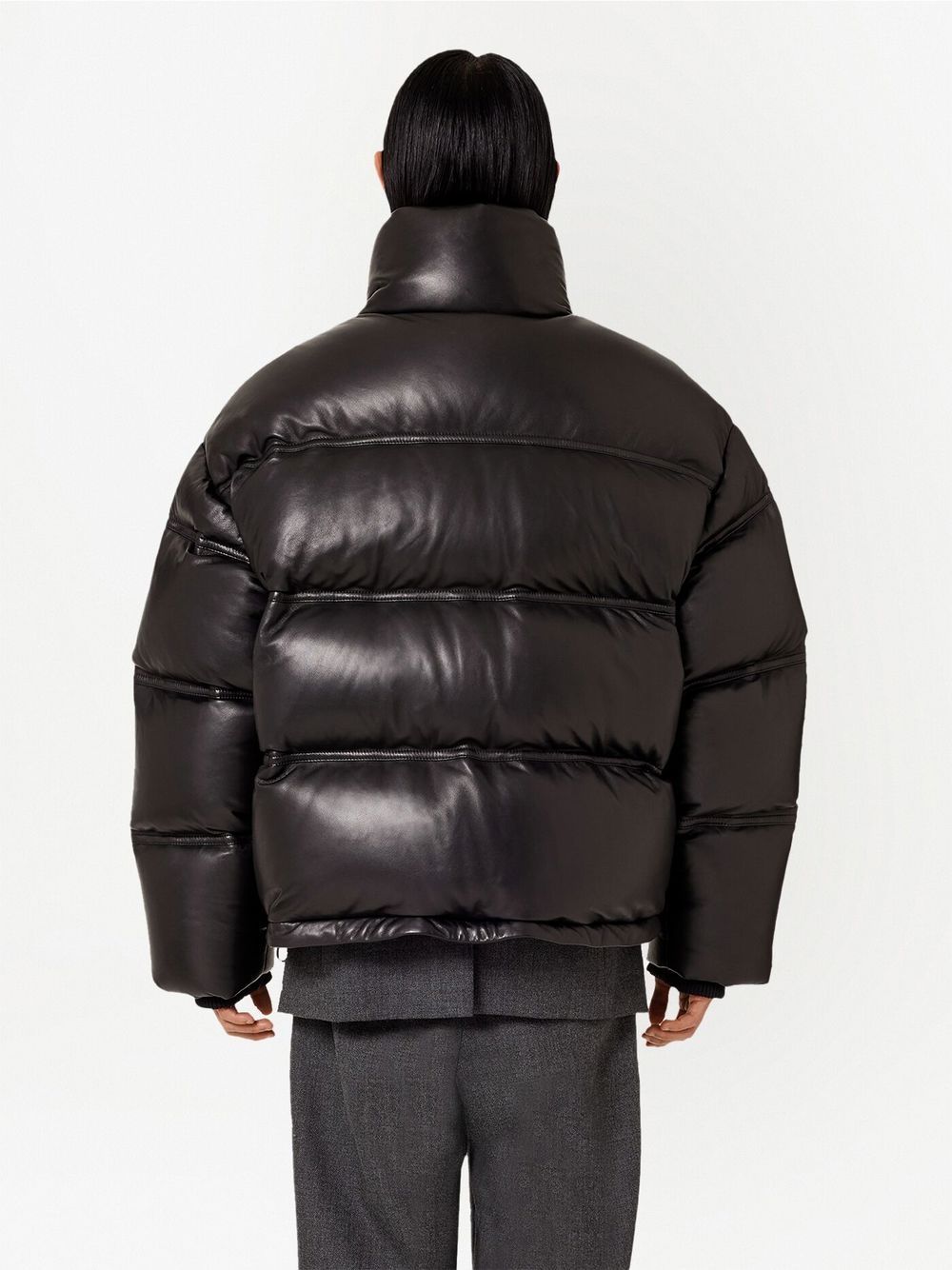 Shop Ami Alexandre Mattiussi Zip-up Padded Jacket In Black
