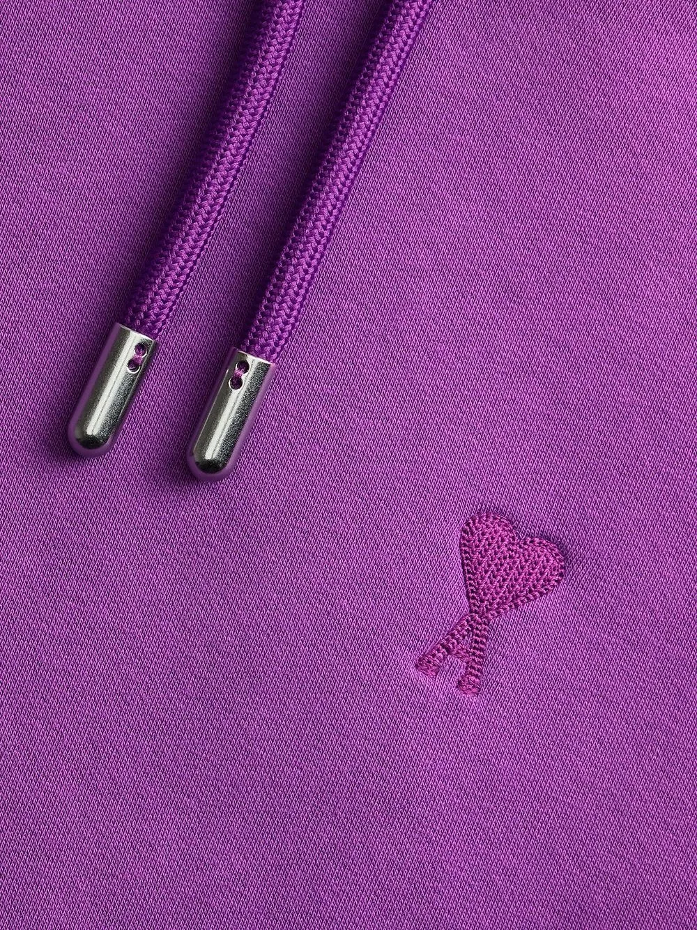 AMI Paris Ami De Coeur Organic cotton Hoodie Purple FARFETCH ami