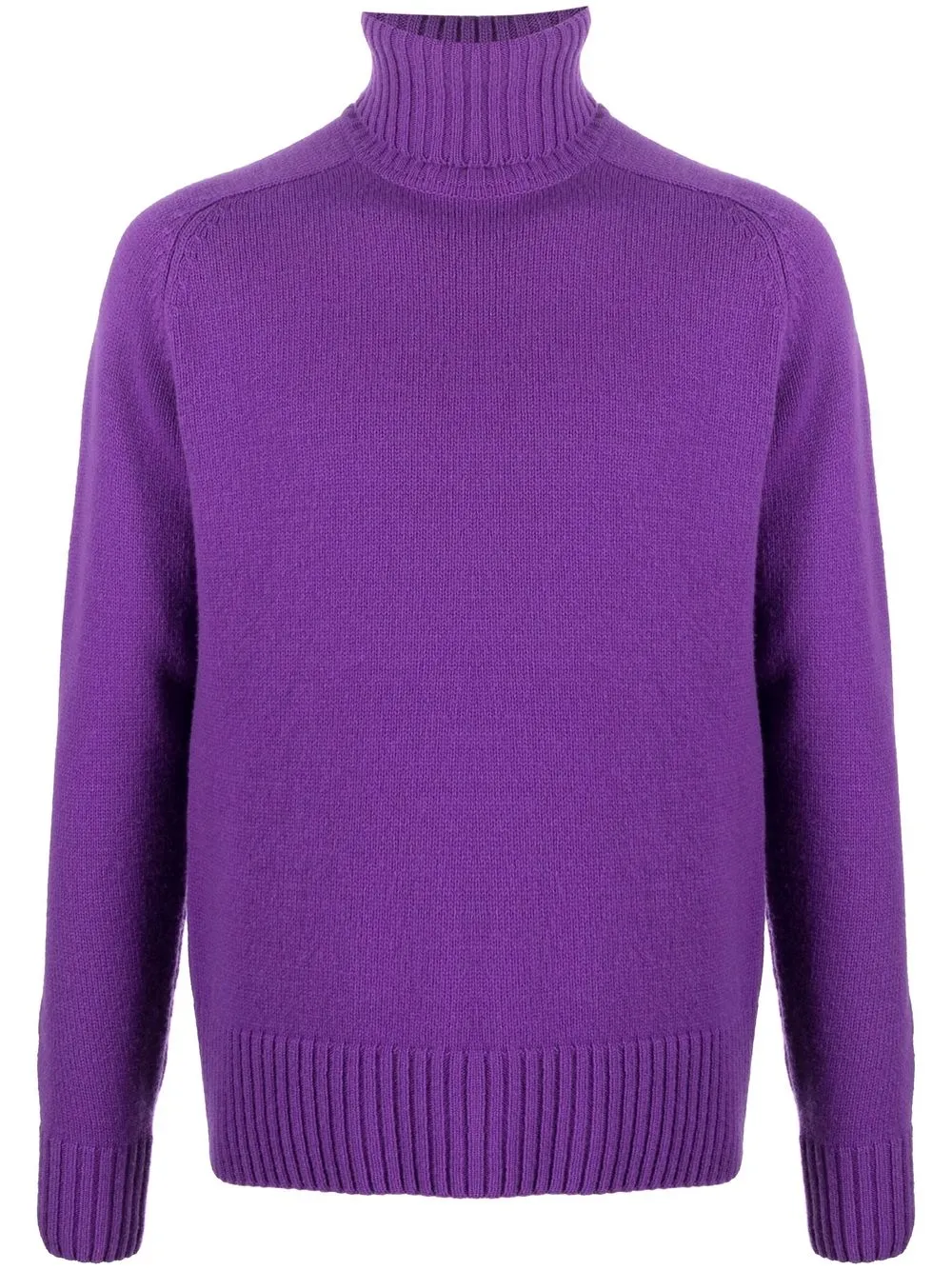 

AMI Paris roll-neck wool jumper - Purple