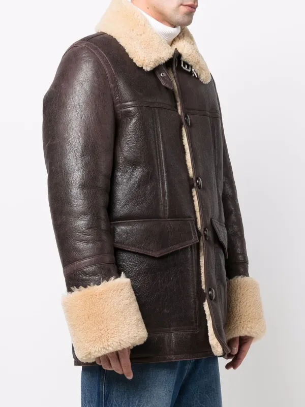 Shearling jacket Louis Vuitton Brown size 50 FR in Shearling