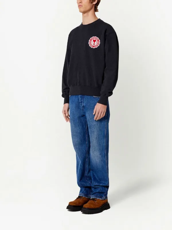 AMI Paris Ami De Coeur モノグラム セーター | ブラック