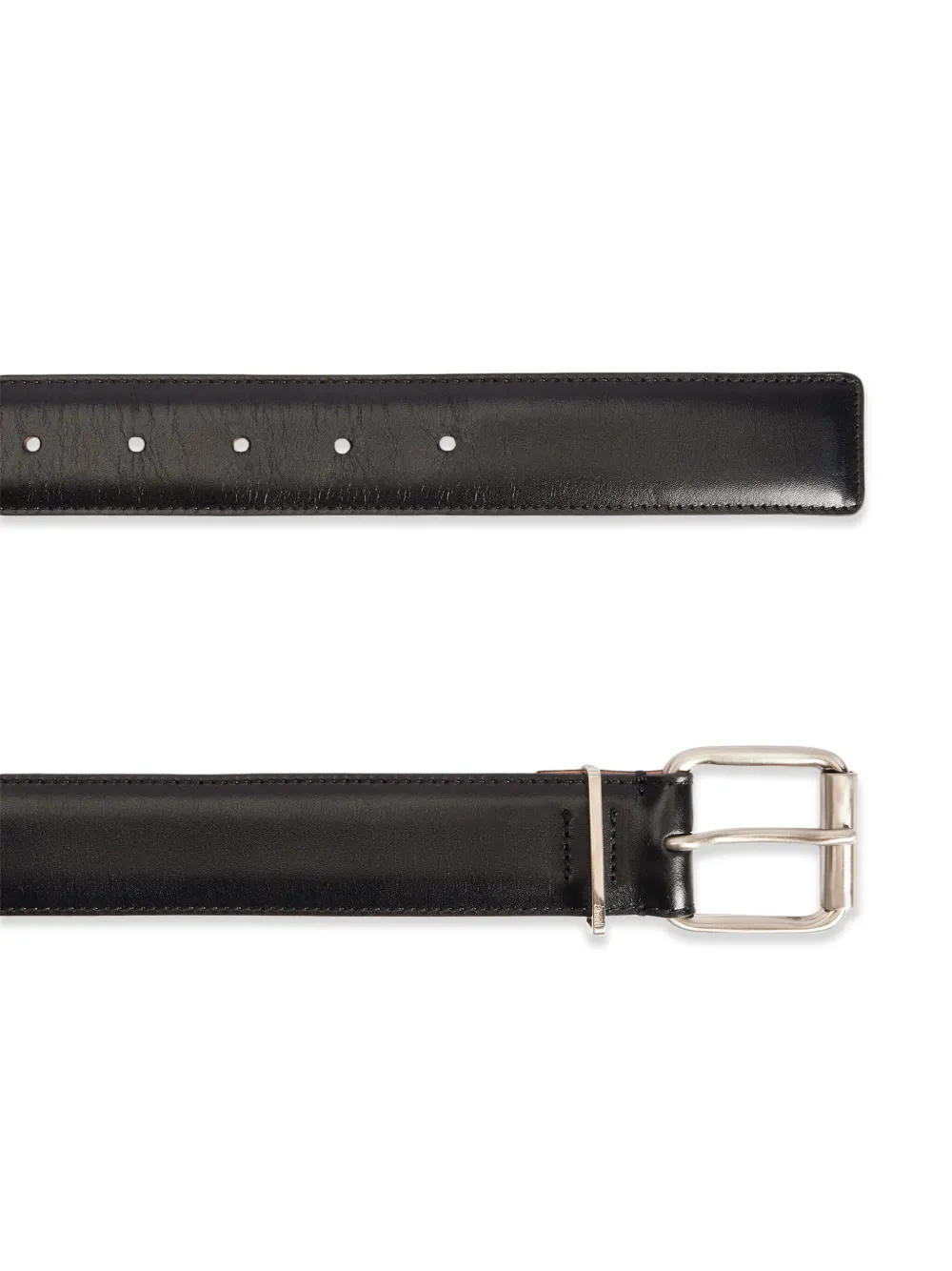 Black Thin Belt With Leather Loop And D Ring - AMI PARIS OFFICIAL LV