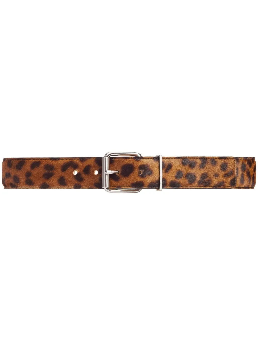 

AMI Paris leopard-print belt - Brown