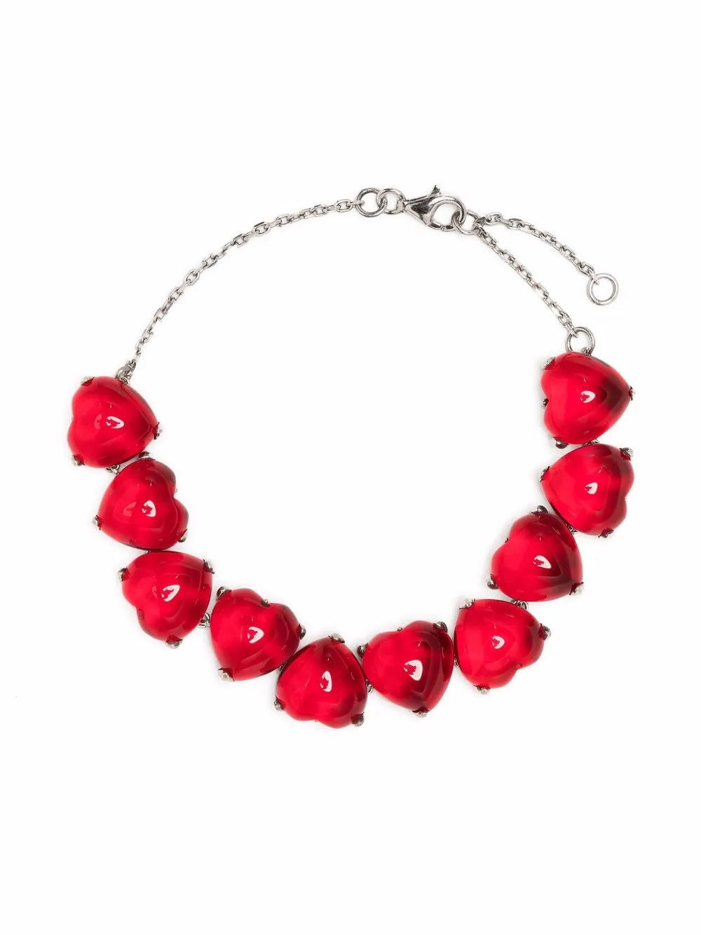 

AMI Paris heart-beads silver bracelet
