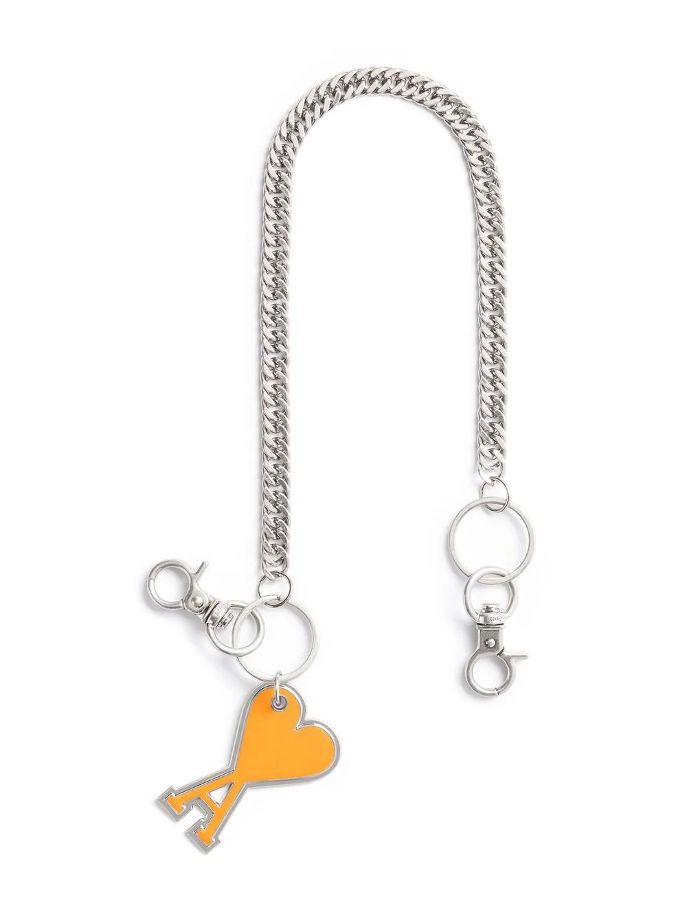 

AMI Paris logo-charm keychain - Silver