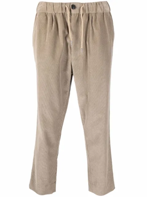 AMI Paris drawstring-waist corduroy trousers