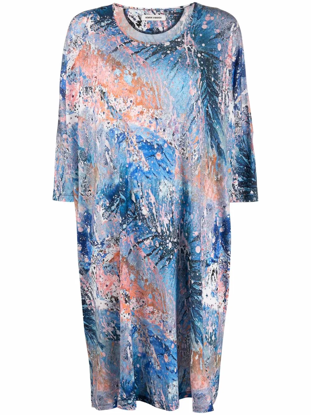 

Henrik Vibskov vestido midi Space Day - Azul