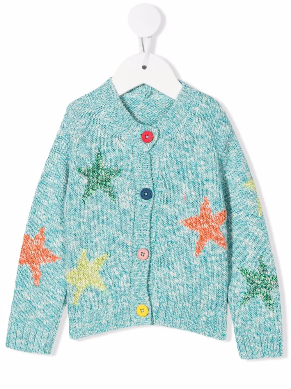 

Stella McCartney Kids cárdigan con motivo de estrellas - Azul