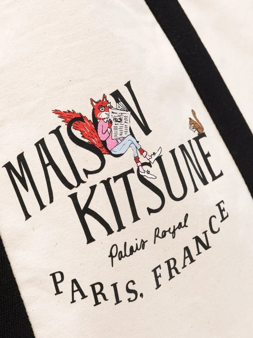 фото Maison kitsuné сумка-тоут oly palais с логотипом