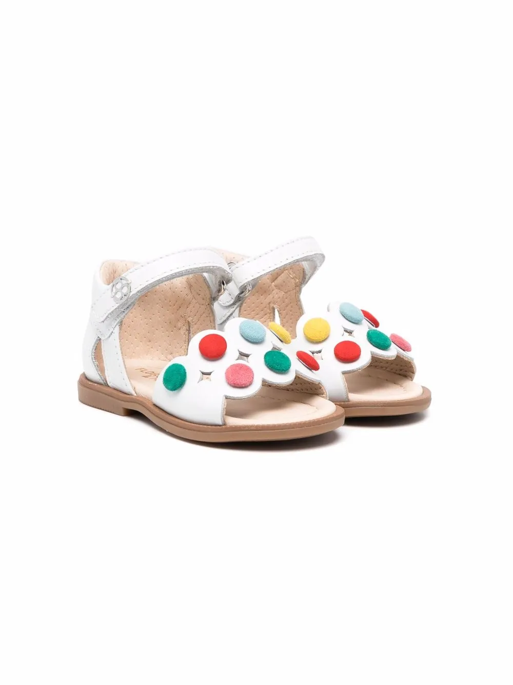 

Florens sandalias con detalle de botón - Blanco