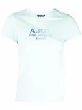 A.P.C. logo-print cotton T-shirt - Green