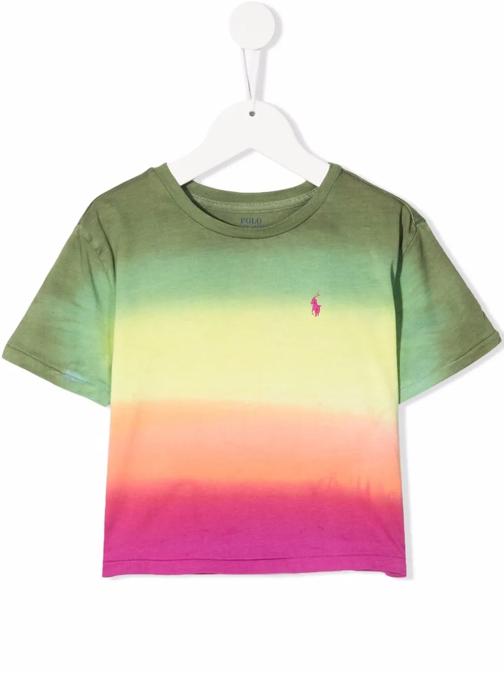 

Ralph Lauren Kids playera corta con efecto degradado - Verde