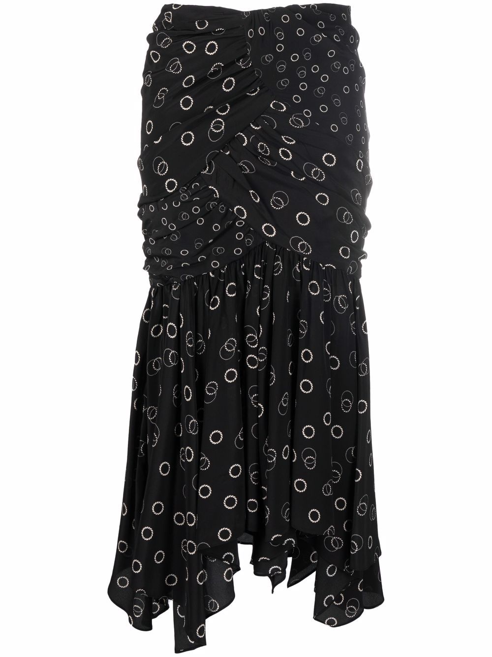 фото Isabel marant юбка с завышенной талией и графичным принтом
