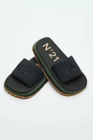 Logo-Embroidered Slides