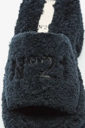 Logo-Embroidered Eco-Shearling Mules