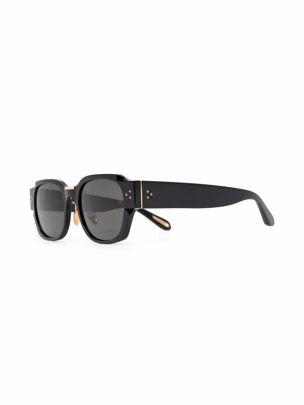 Linda Farrow Ramon zonnebril met wayfarer montuur - Zwart