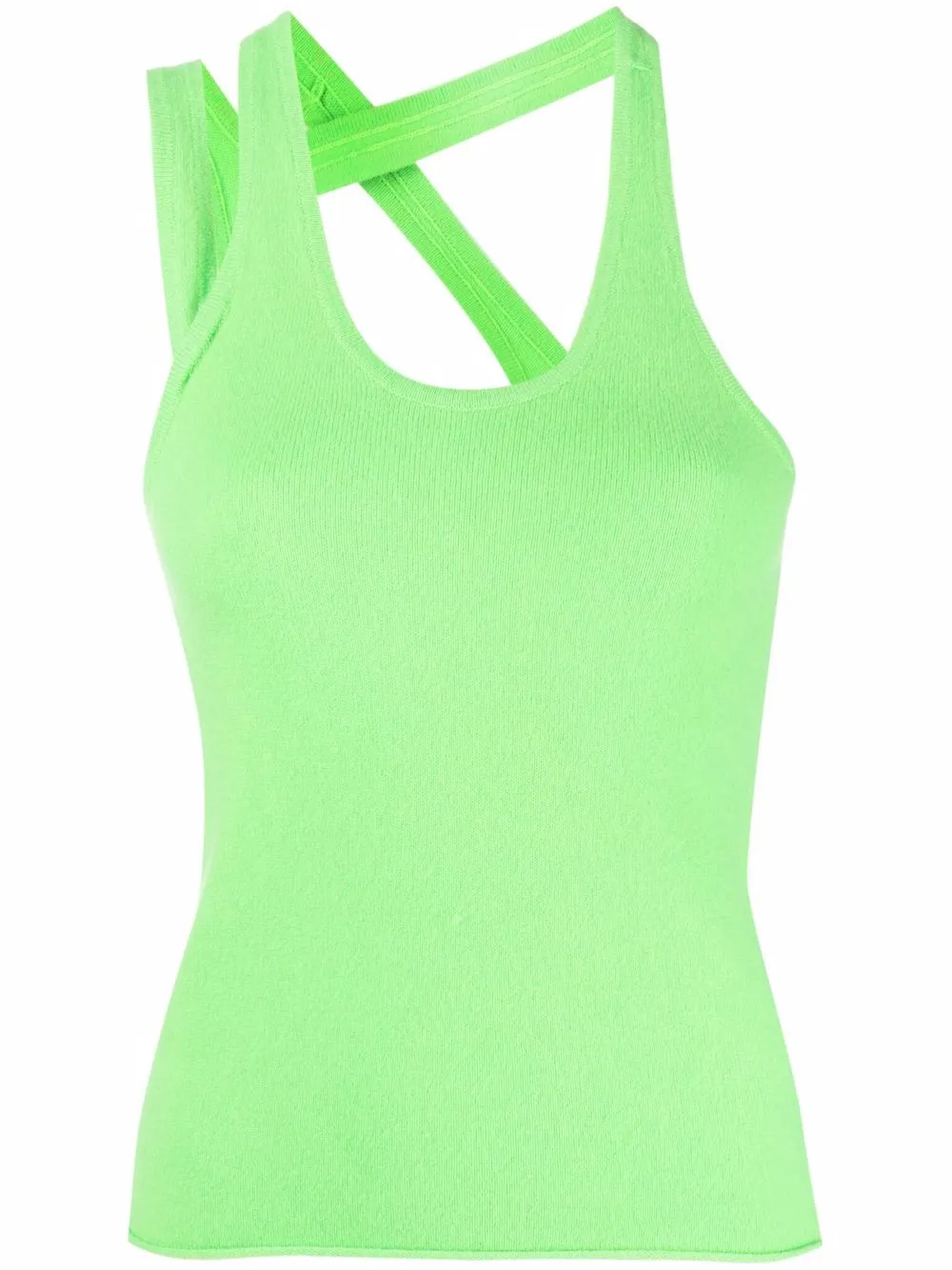 

extreme cashmere cut-detail cashmere tank top - Green