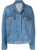 Stella McCartney Salt & Pepper Logo oversize denim jacket - Blue