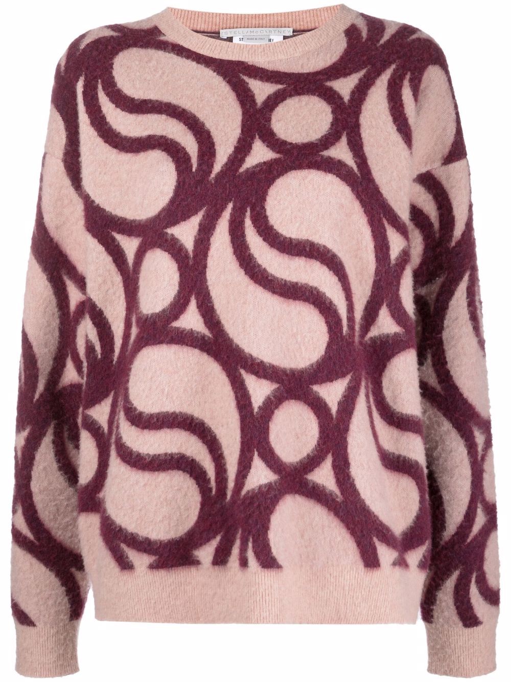 Stella McCartney Story geometric-pattern jumper - Pink