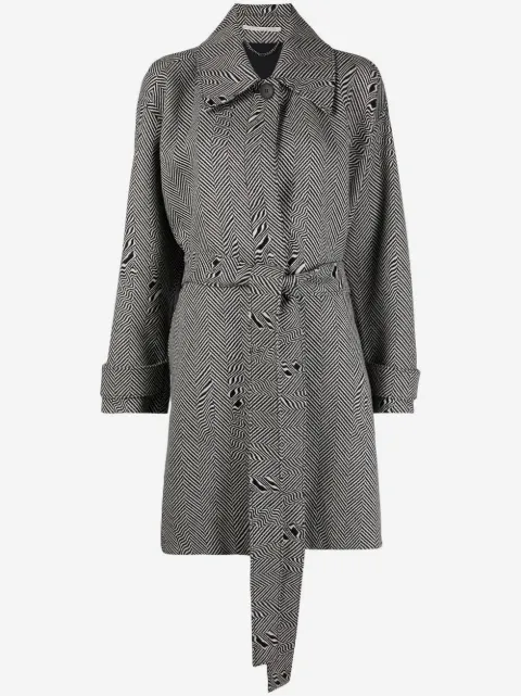 Stella McCartney abrigo con motivo de espiga