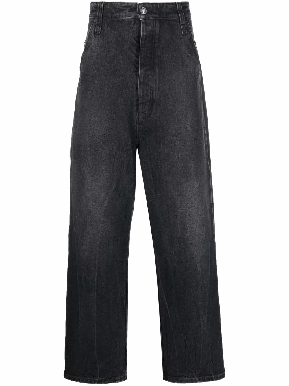 

AMI Paris wide-leg cotton jeans - Black