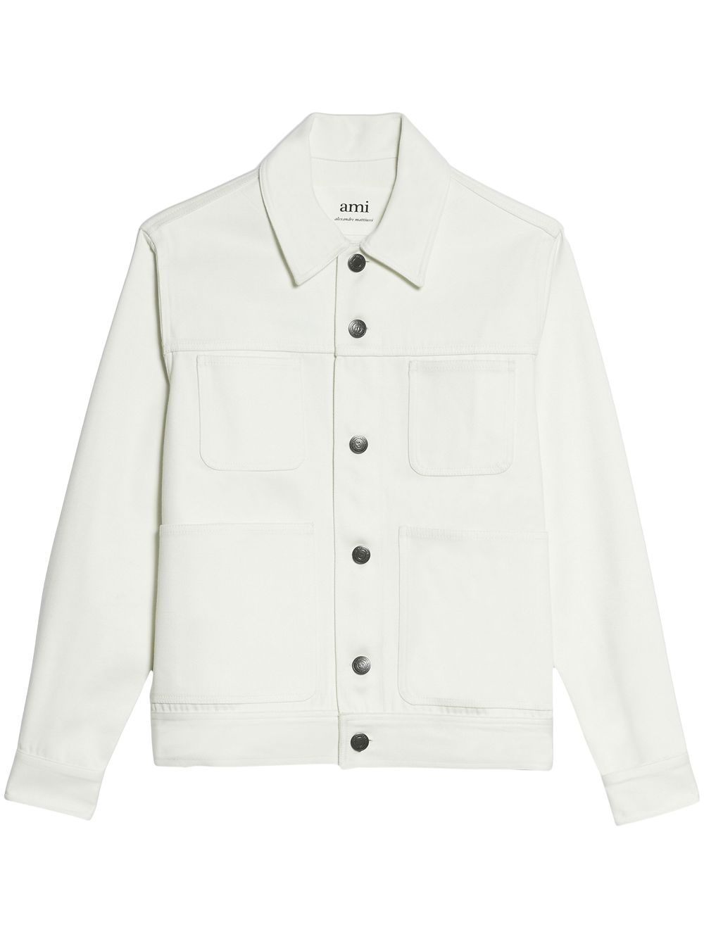 Ami Alexandre Mattiussi Button-front Shirt Jacket In White