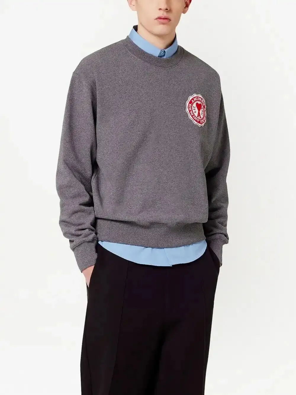 logo-patch organic-cotton sweatshirt