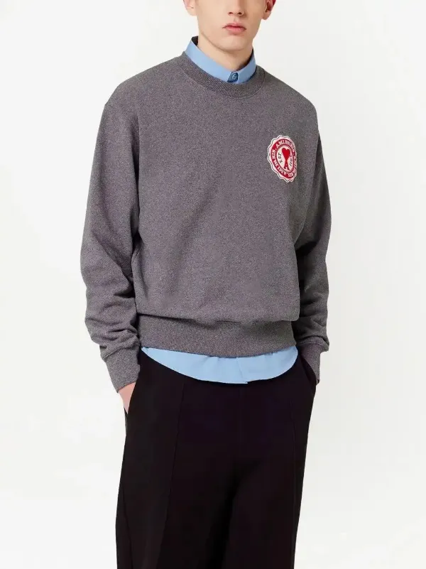 AMI Paris ロゴ スウェットシャツ | グレー | FARFETCH JP