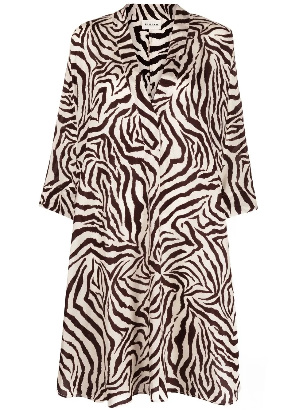 

P.A.R.O.S.H. zebra-print dress - Brown