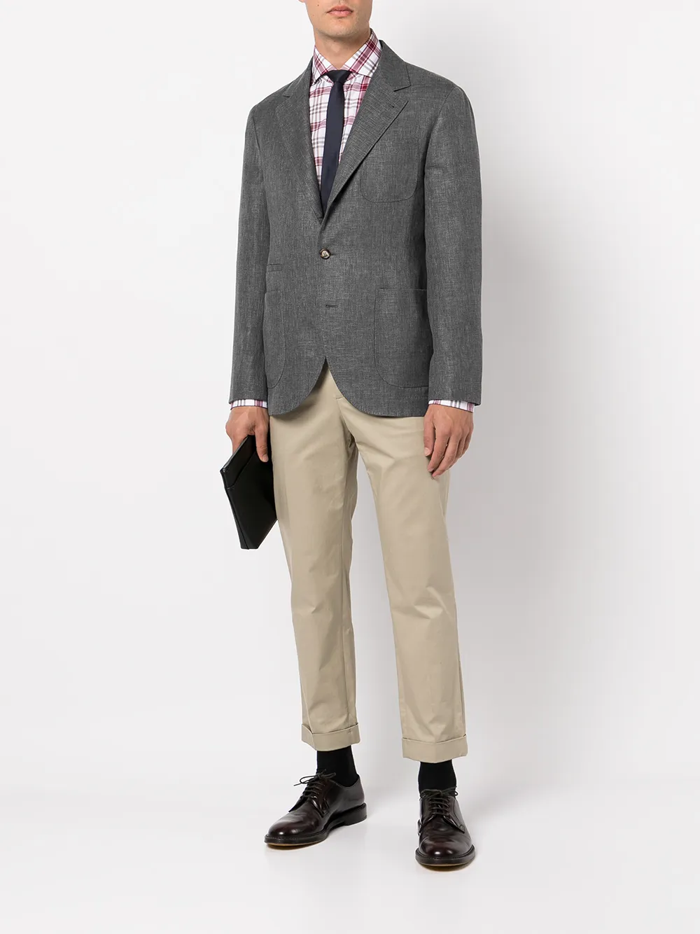 Brunello Cucinelli Geruit overhemd - Rood