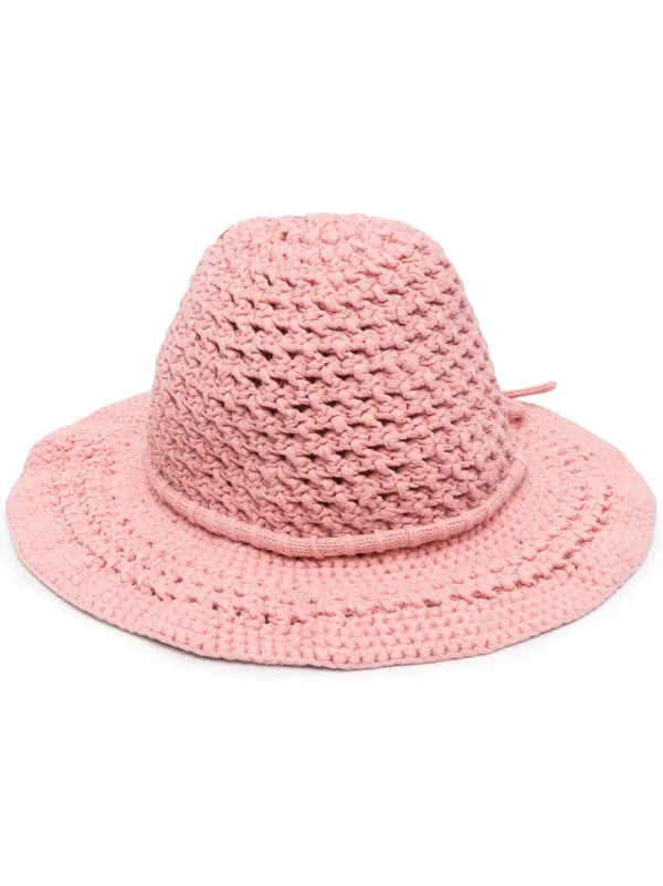 Shop Craig Green knitted wide-brim hat 