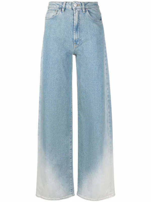3x1 ombré-effect wide-leg Jeans - Farfetch