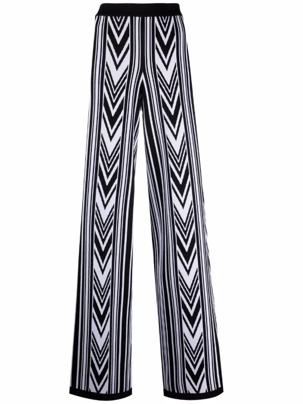Balmain Chevron Pattern Trousers - Farfetch