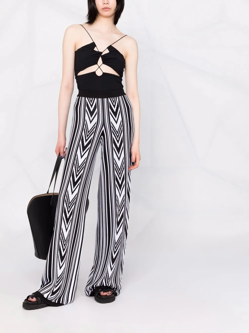 Balmain chevron pattern trousers | Knitted Trousers | Image 2