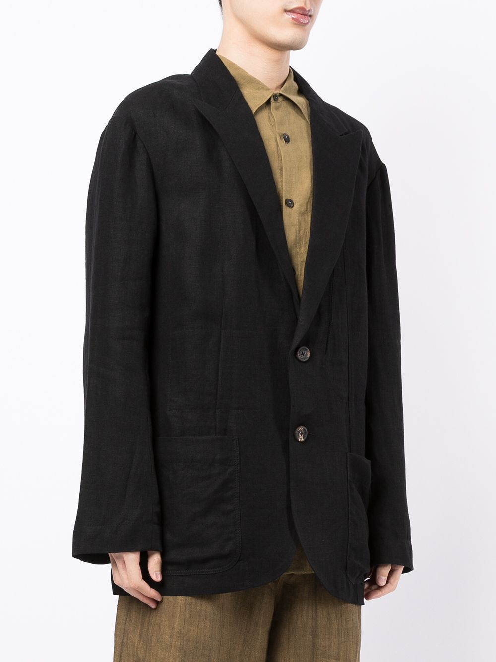 фото Ziggy chen peak-lapel single-breasted jacket