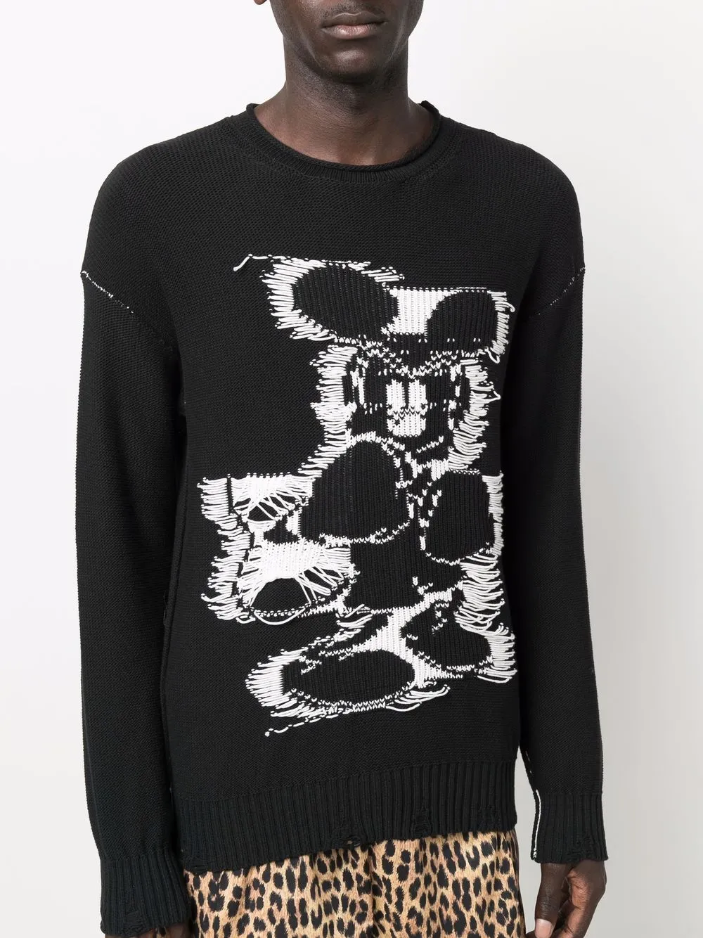 Laneus Mickey Mouse intarsia-knit 