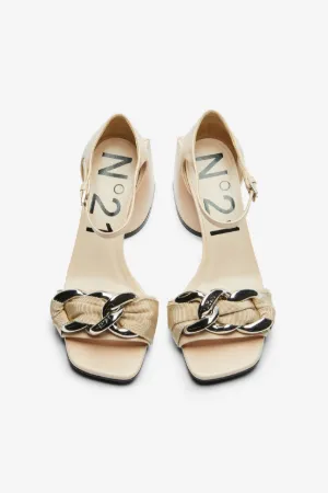 Chunky Chain-Embellished Sandals