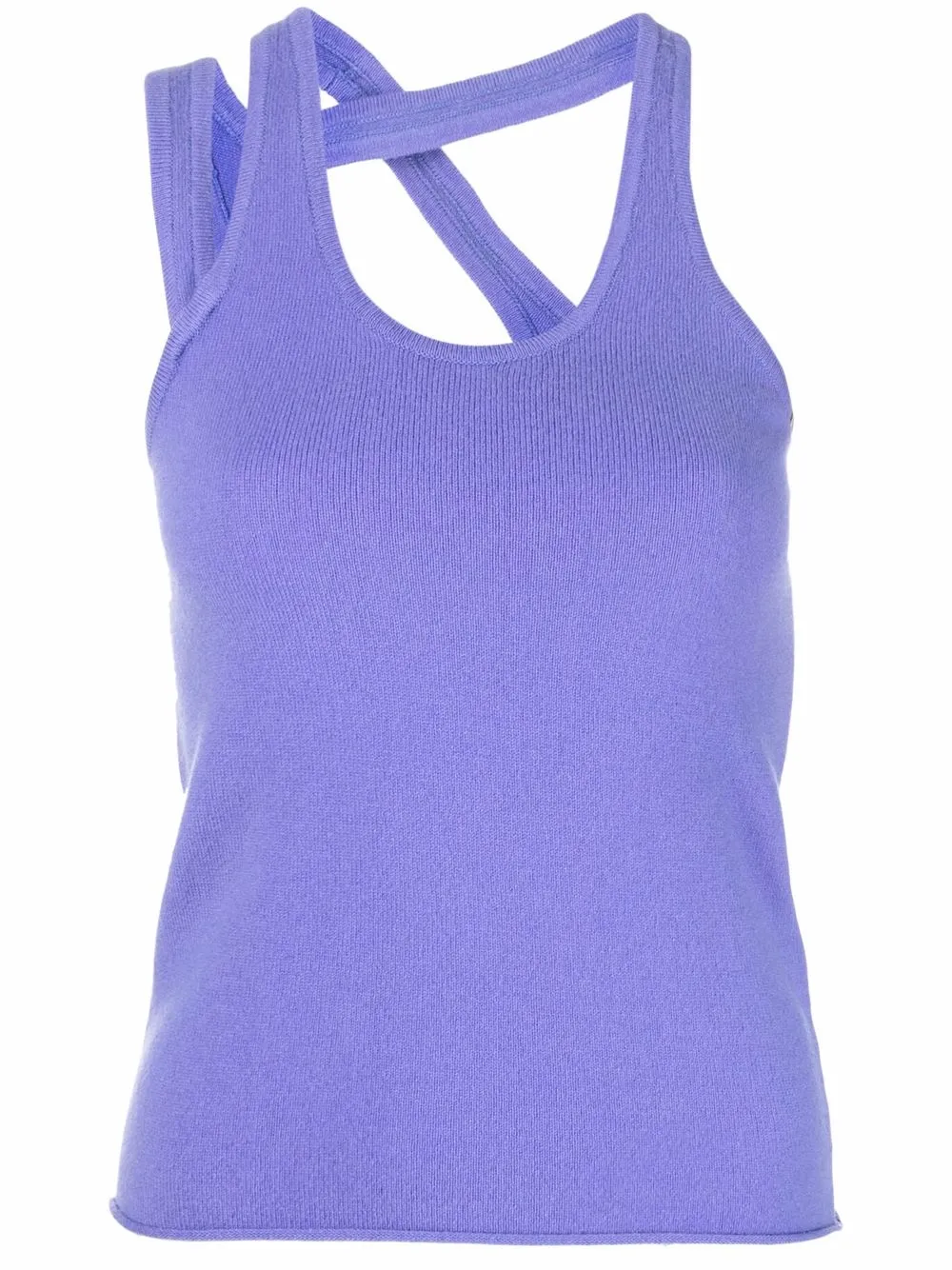 

extreme cashmere top de cachemira con aberturas - Morado